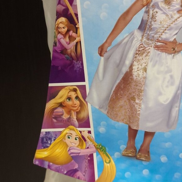 Disney Princess Rapunzel Dress - White and Gold NWT Size 8-10 - Picture 7 of 7